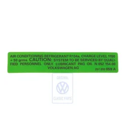 357 010 059 A : sticker - Kennschild