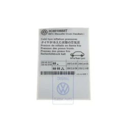 3C8 010 668 T : Plaque de données pour VW Passat CC