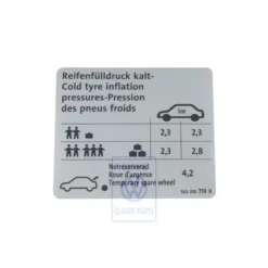 5K0 010 719 K : Étiquette pour VW Golf Mk6