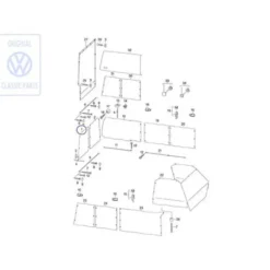 701 070 400 L : Rideau pour VW Camper