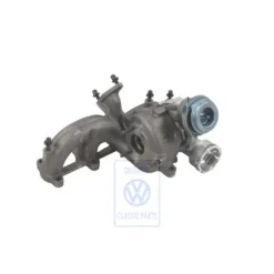 038 253 019 Q : exhaust gas manifold with turbo charger - Turbolader